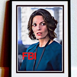 Serie de televisión del FBI Alana De La Garza Tribute Pop Art Style, Cartel funky, Decoración de pared, Regalo de Navidad para él ella