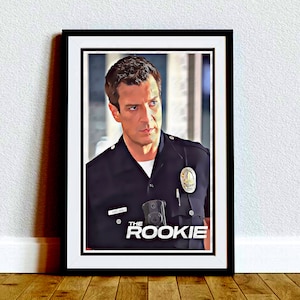 The Rookie Pop Art | Arte de fã exclusiva feita à mão para entusiastas de programas de TV, elenco de John Nolan, Tim Bradford, Angela Lopez, Lucy Chen e Wade Grey