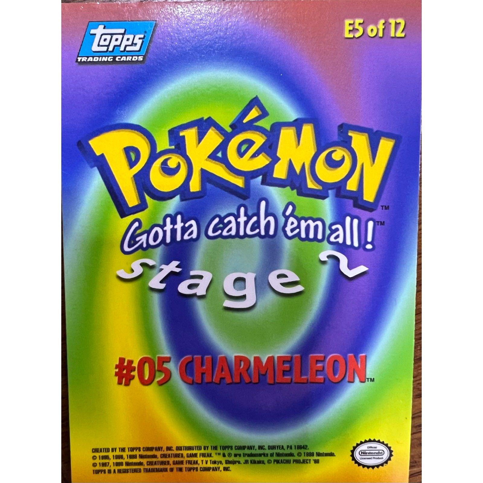 1999 pokemon topps cards Vintage the First Movie Stage 2 (4 Cards) 1999 Topps Series 1 Charizard
