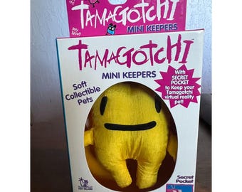 Vintage 1997 Bandai Tamagotchi Mini Keeper Soft Collectible Pet Yellow