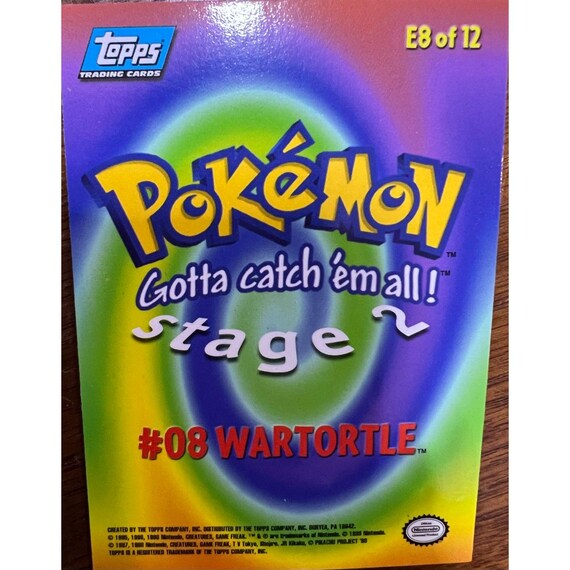 1999 pokemon topps cards Pikachu Series 1 - TV2 Fourth Print 1999 Topps Pokemon Series 1