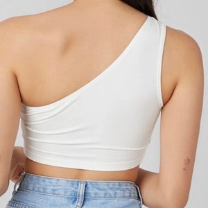 Custom College Crop Top, One Shoulder for Game Day and Tailgate School Sprit Clothing - Etsy