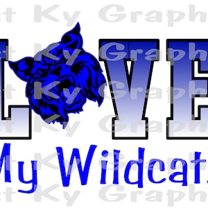 Love my wildcats PNG sublimation design baseball basketball cheer dance school