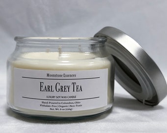 Earl Grey Tea 8oz Country Comfort Luxury Blended Soy Candle