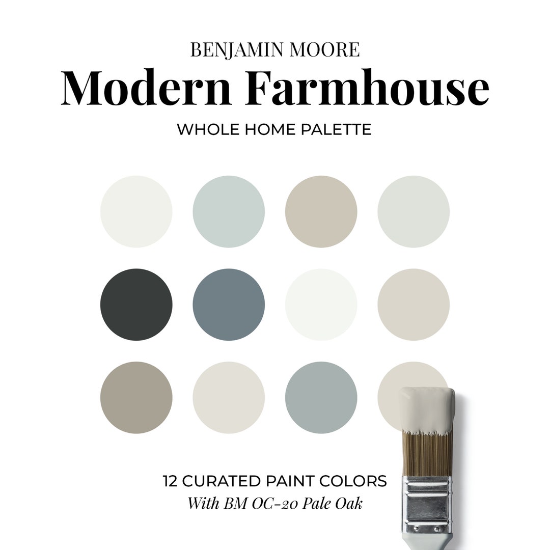 Benjamin Moore MODERN FARMHOUSE Paint Color Palette for Whole - Etsy UK