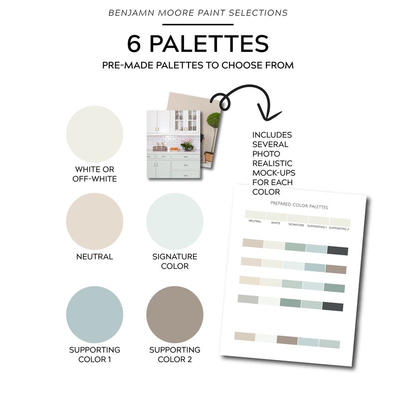 Benjamin Moore Coastal BEACH HOUSE Color Palette Calm and Etsy