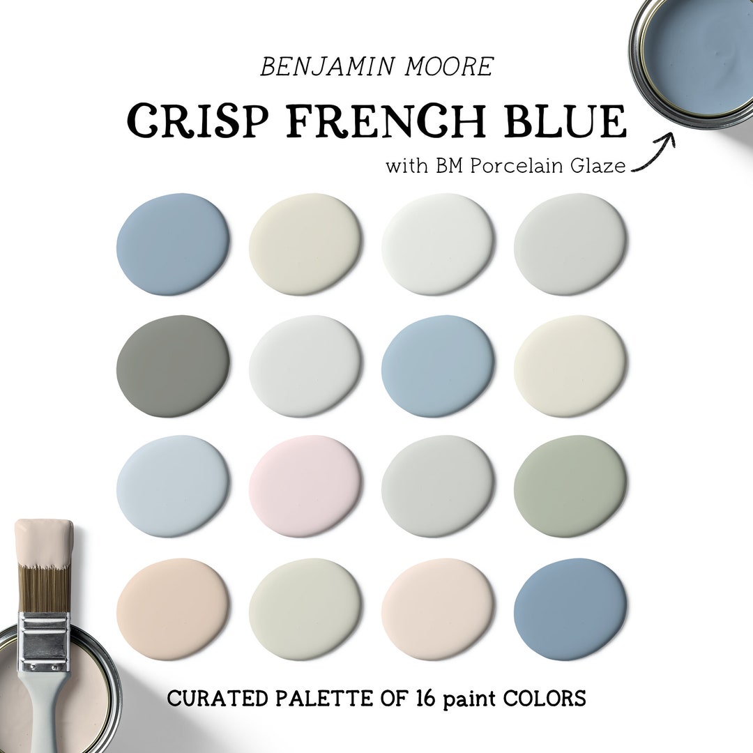 Benjamin Moore FRENCH BLUE Paint Color Palette for Home Etsy