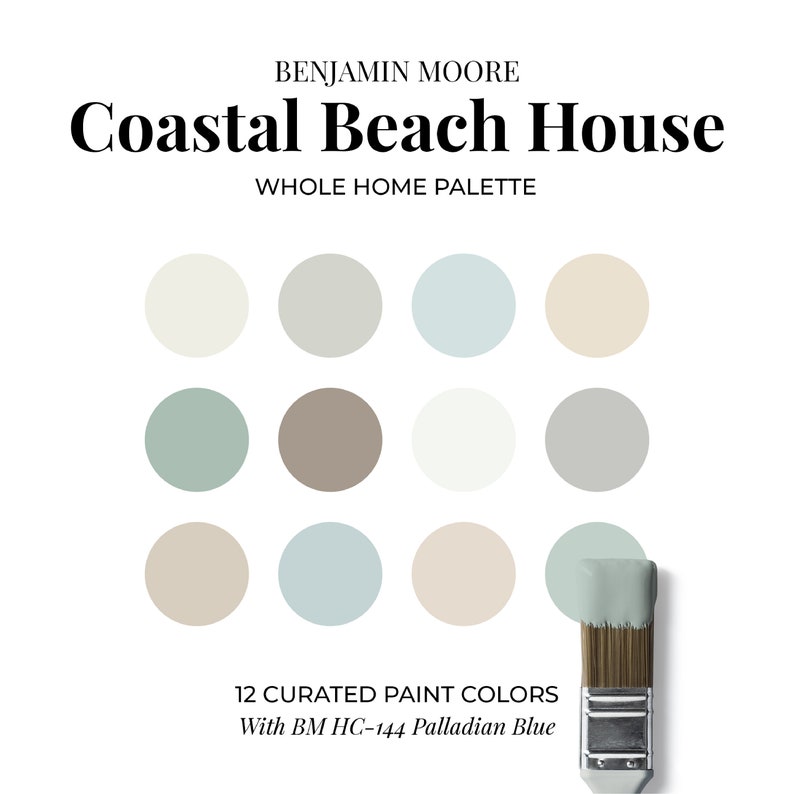 Benjamin Moore Coastal BEACH HOUSE Color Palette With Etsy