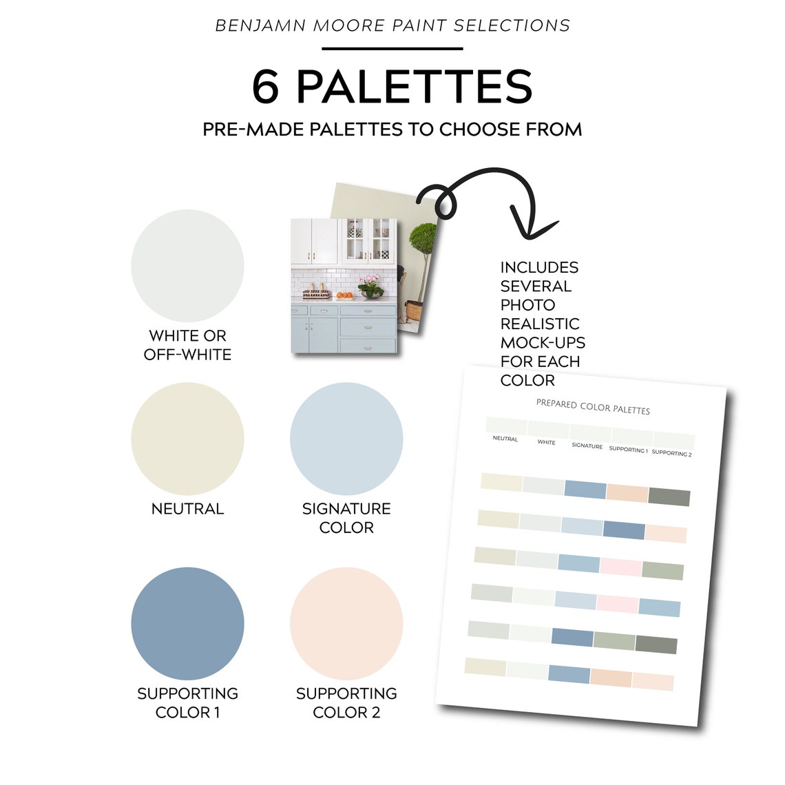 Benjamin Moore FRENCH BLUE Paint Color Palette for Home - Etsy