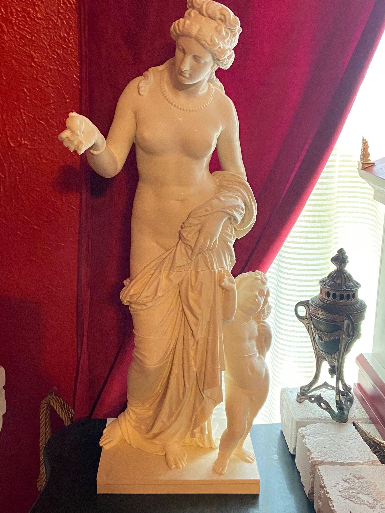 Venus(Aphrodite), Goddess of Love and Beauty with Cupid
