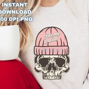 Freezing to Death PNG, Freezing Skeleton PNG, Commercial Use Design, Literally Freezing, Always Cold png for Sublimation, Always Freezing