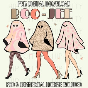 BooJee PNG, Let&#39;s Go Ghouls PNG, Bougie Ghost PNG, Cute Ghost Sublimation File, Tshirt Png Design, Spooky Season Png, Digital Download
