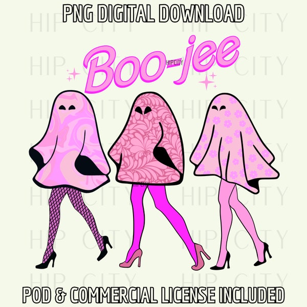 BooJee PNG, Let's Go Ghouls PNG, Bougie Ghost PNG, Cute Ghost Sublimation File, Tshirt Png Design, Spooky Season Png, Digital Download