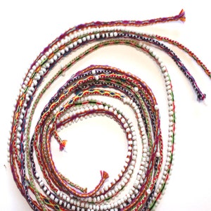 Lot de 4 pièces de bracelets tresses péruviennes Watana hippie chic style amérindien authentique du Pérou