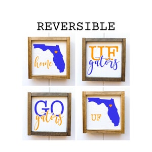 Florida Gators Decor, University of Florida Home Decor, Go Gators Wood Sign, UF tiered tray decor, Florida Gators Christmas Gift