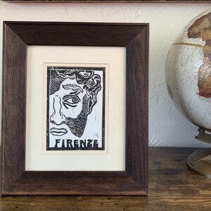 Impressão em bloco de linogravura Firenze