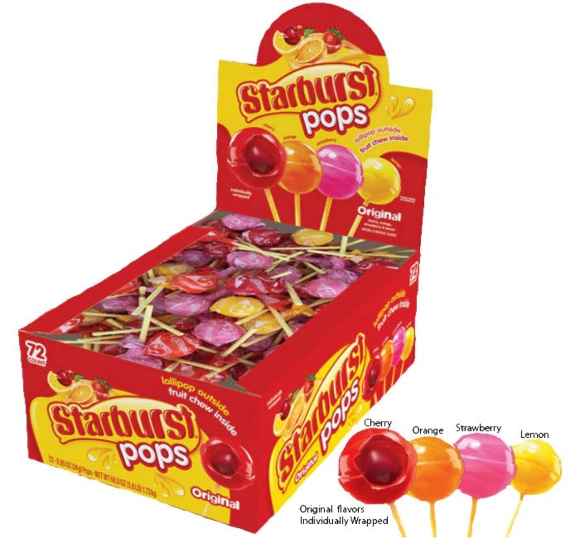 Starburst Pop Lollipops Etsy