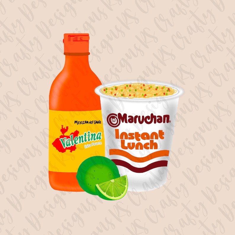 The Trio PNG Maruchan Salsa Valentina Y Limon PNG Etsy
