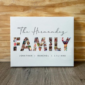 The Family Photo Collage, Word Photo Collage, Customizable Collage, Digital Download