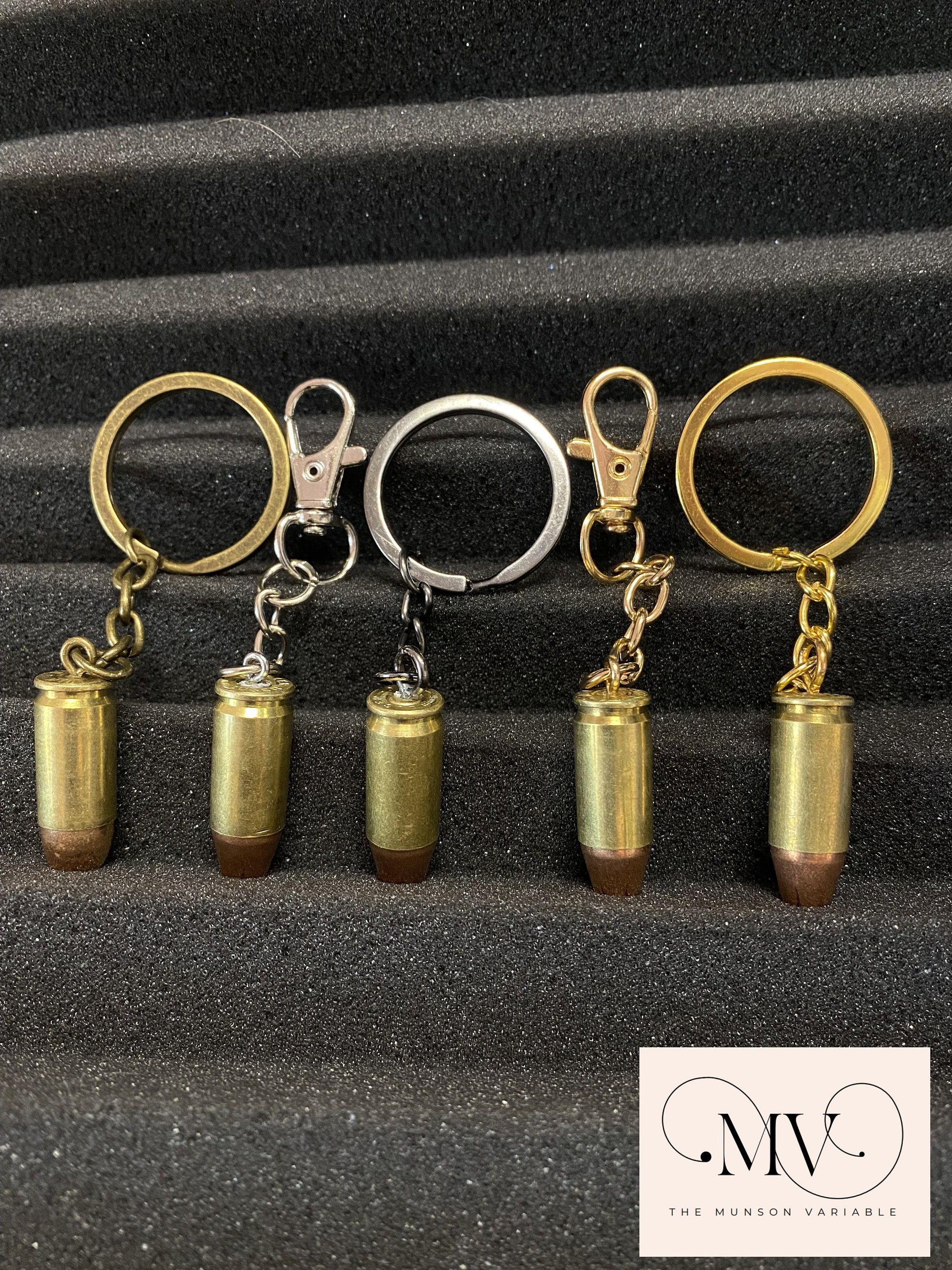 Accessoires Sleutelhangers & Keycords Ritshangers Unique Pair of Real 9mm Bullet Zipper Pull Charm or Keychain 