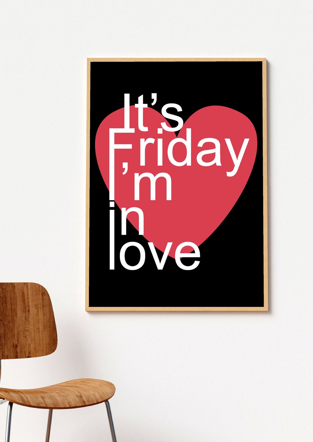 The Cure Friday I'm in Love Fan Minimal Modern Music Poster Print Art ...