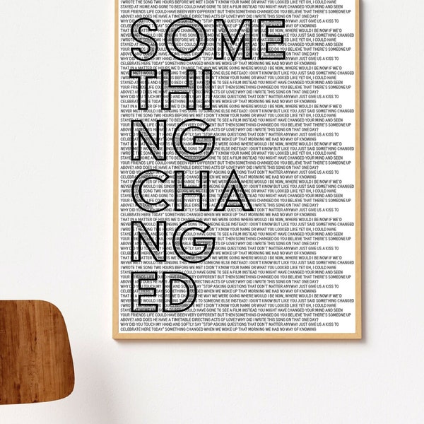 PULP SOMETHING CHANGED poster print - 90's - Fan - Modern Music art Artwork Tribute nineties britpop british indie