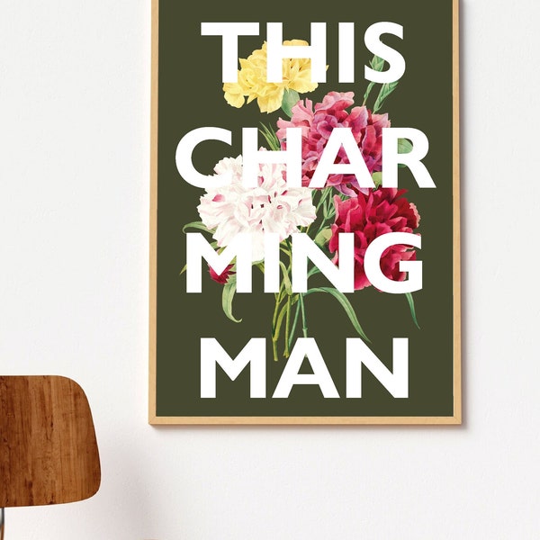 THE SMITHS - This Charming Man - Manchester - Music Poster - 1980's - minimal -  Artwork Tribute Print