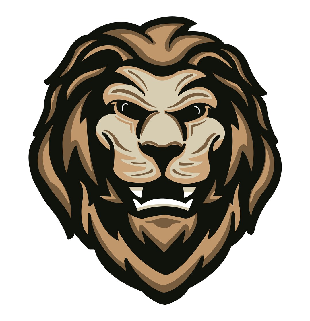 Lion Head Logo Vector Ready to Print SVG PDF PNG Instant Etsy