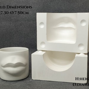 Slip Casting Mold Ceramics,Craft Kit,Plaster Mug,Ceramic Casting,Handmade Mold,Cement Plaster Mould,Concrete Mold,Gift for him,Mold Set