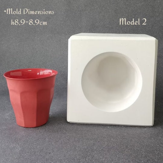 Plaster Cup Mold for Slip Casting, Plaster Ceramic Molds, Ceramic Pots  Making, Mold Making, EK026 