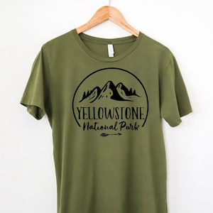 Yellowstone National Park Comfort Colors Shirt for Women,Yellowstone Camping Shirt,Yellowstone summer Vacation Shirt