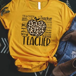 School Apple Pencil Teacher  T Shirts, Back to School Shirt, Teacher&#39;s Day Gift T-Shirt, Teacher Apple Shirt,First Day Of School