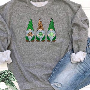Gnomes Shamrock T-Shirt, St Patricks Day Sweatshirt, Saint Patricks Day, Lucky St Patrick&#39;s Day Family Gnome Shirts