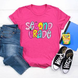 Zweite Klasse zurück zu Schult-shirt, zweite Klasse Lehrer-Hemd, zweite Klasse Hemd, kundenspezifisches Schul-Hemd, Geschenk für Kinder, Geschenk für Lehrer
