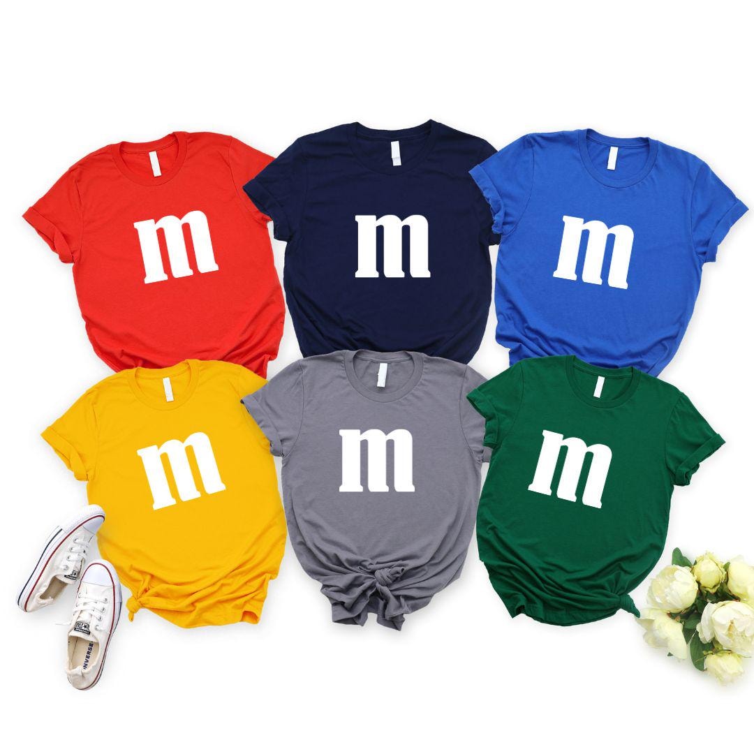 M and M Halloween Costume for Family Group Shirt, Party Family Shirt ...
