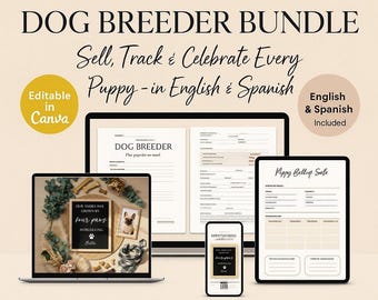 dog breeder bundle digital dog breeder planner puppy breeder forms whelping planner puppy sale contract dog breeding forms puppy adoption