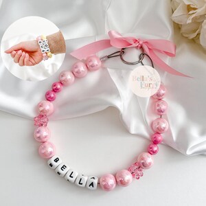 Personalized Dog Collar with Beads Custom Adjustable Name Necklace Friendship Bracelet Style Puppy Collar Unique Gift for Dog Lovers