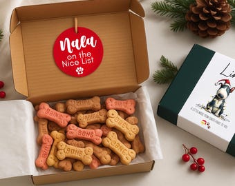 Dog Gift Box Christmas dog box custom dog gift box dogs first christmas dog lover gift box holiday dog treat box personalized dog box
