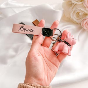 French Bulldog Keychain Personalized Frenchie Keychain Custom Dog Key Chain Pet Portrait Keychain Dog Lover Gift Dog Owner Gift