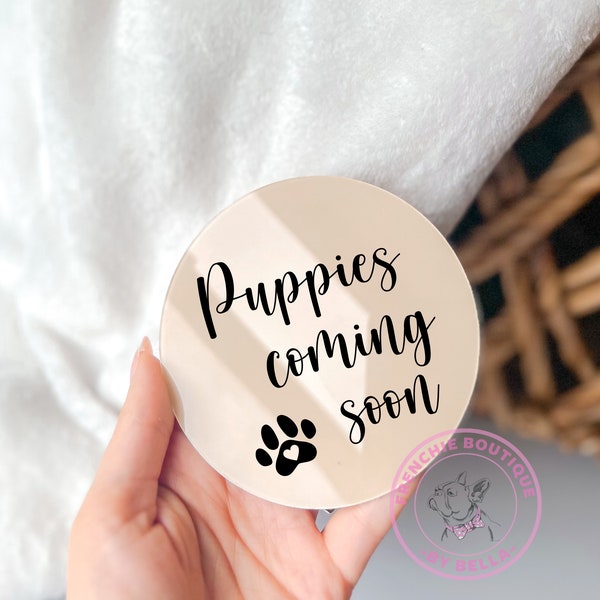 Breeder Weekly Puppy Kitten and Baby Milestones Update with Clear Acrylic for Newborn Photo Prop, dog milestone cards