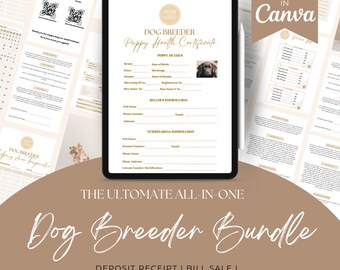 dog breeder bundle digital dog breeder planner puppy breeder forms whelping planner puppy sale contract dog breeding forms puppy adoption