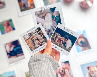 personalisierte Fotomagnete im Polaroid-Stil, benutzerdefinierte Magnete, Haustierfoto-Kühlschrankmagnet, Geschenk für Familie, Freunde, Haustiereltern, Geburtstag, Jahrestag