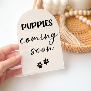 Éleveur hebdomadaire chiot chaton et bébé jalons mise à jour avec acrylique clair pour chien Photo Prop, cartes d’étape de chien, étape d’animal