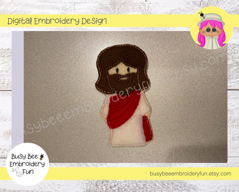 Jesus Finger Puppet Designith Digital Machine Embroidery Etsy