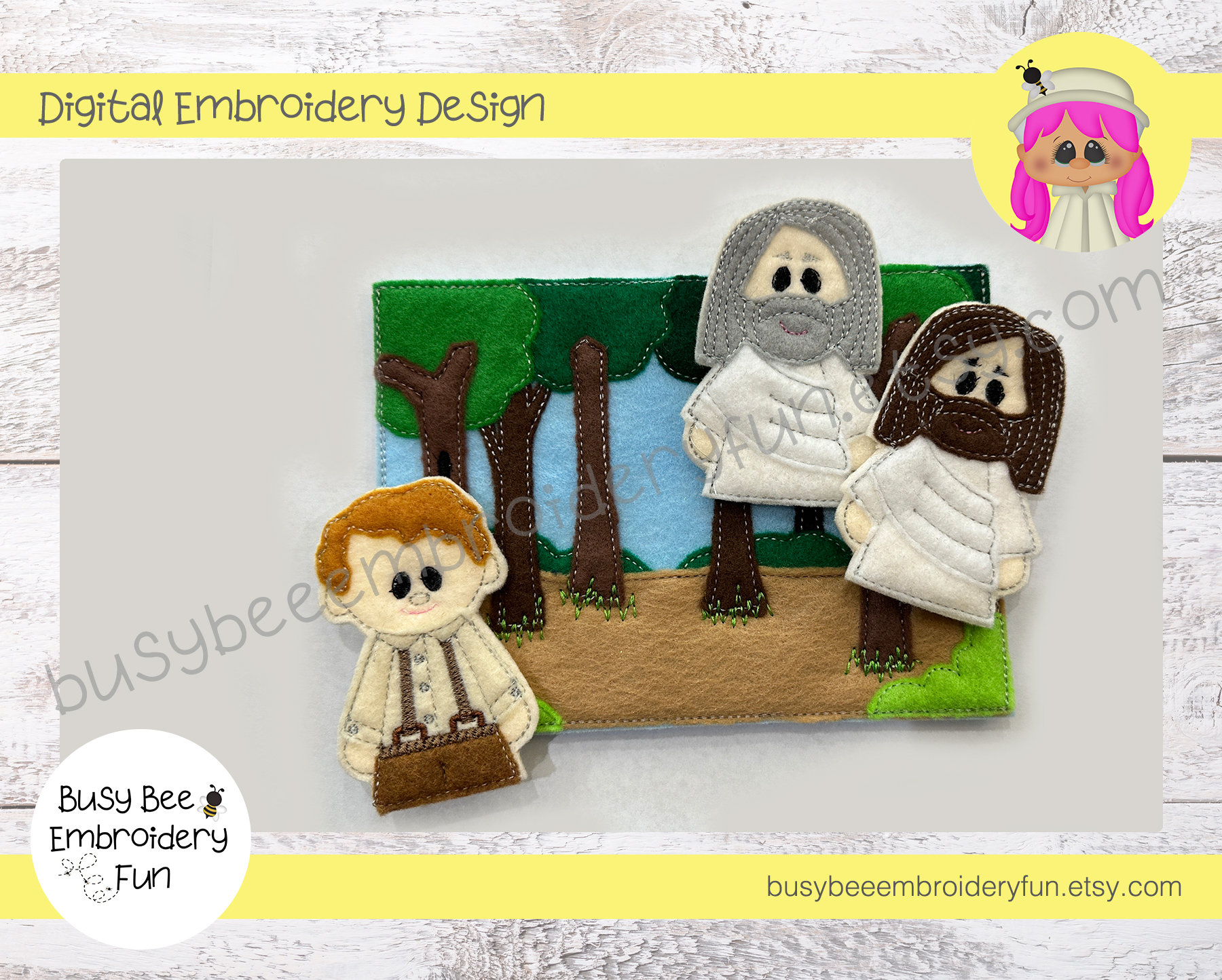 First Vision Finger Puppet Design-ith Digital Machine Embroidery