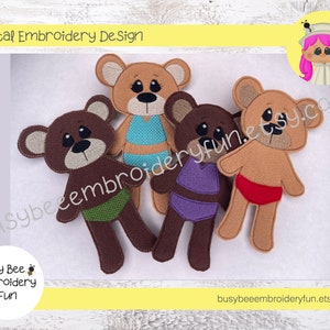Felt Doll Medium Design-5x7 HOOP and Larger-ITH Digital Machine Embroidery File-Instant Download
