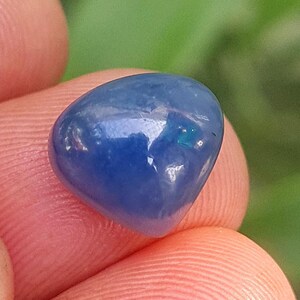 Natural Blue Sapphire Mesmerising Cabochon | Blue Sapphire Cabochon Pear Gemstone | For Making Jewelry | Size 11x10 mm Carat 7.5