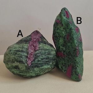 Large Natural Ruby Zoisite Specimen: Uncut Healing Crystal,