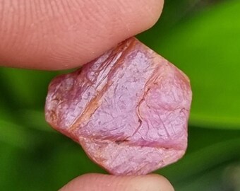 Natural Purple Ruby Crystal | Hexagon Record Keeper, Healing Rough