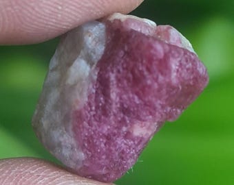 Raw Rubellite Tourmaline Stone: October Birthstone, Healing Crystal (27 CTS)